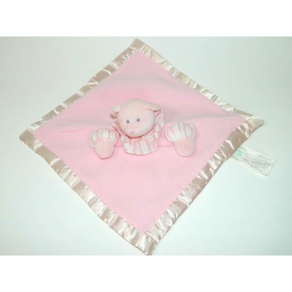 Russ Berrie Other - Russ Comfy Cuddlers Pink Teddy Bear Security Blanket Baby Lovey nunu 2878